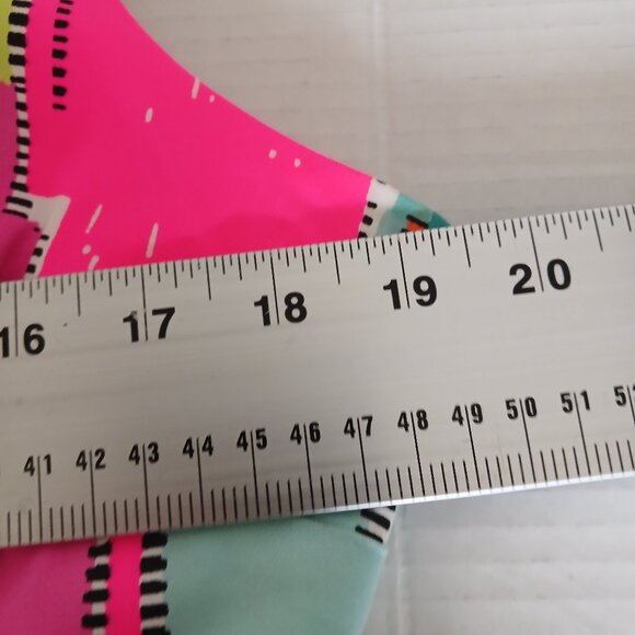 Cece Neon Geometric Pattern Sleeveless Woven Boho Dress Size 14 - Picture 6 of 10